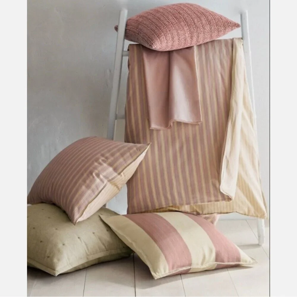 Lauren Ralph Lauren Graydon Bold Stripe Dune And Nantucket Red Duvet Cover